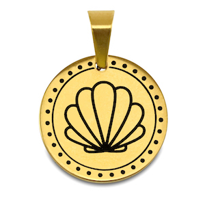 Bedels van Stainless steel Roestvrij staal (RVS) shell Goud