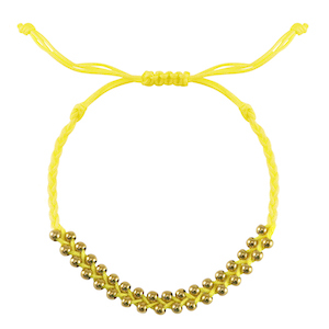 Hippe armbanden stainless steel beads Yellow-gold