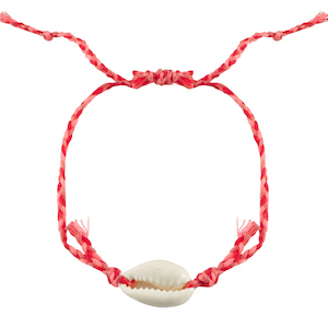 Hippe armbanden kauri Red-pink