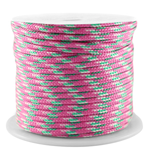 Koord Maritiem 2mm Pink-green-white