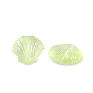 Acryl kralen shell Transparent light green