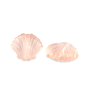 Acryl kralen shell Transparent salmon pink
