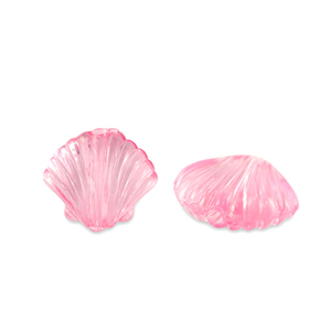 Acryl kralen shell Transparent pink