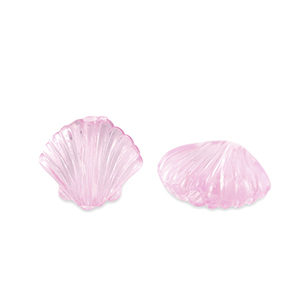 Acryl kralen shell Transparent azalea pink