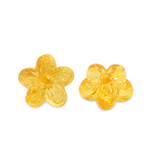 Acryl kralen flower Transparent spectra yellow