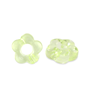 Acryl kralen flower Transparent light green
