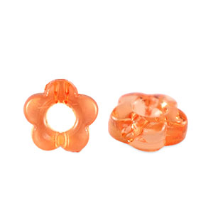 Acryl kralen flower Transparent orange