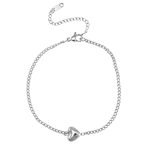 Armbanden van Stainless steel Roestvrij staal (RVS) heart Silver