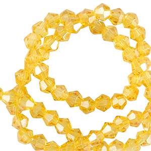Top Bicone facet kralen 6mm Freesia yellow