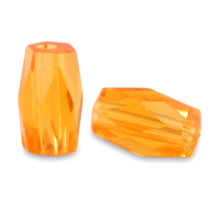 Top quality facet kralen tube Pumpkin orange