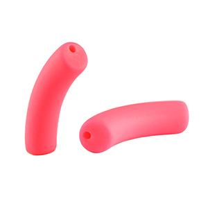Acryl kralen tube matt Neon pink
