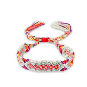 Hippe armbanden Soft turquoise blue-pink