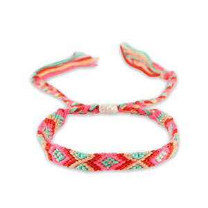 Hippe armbanden Neon pink-red