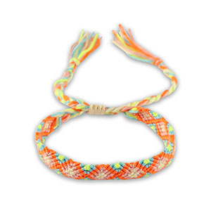 Hippe armbanden Orange-light blue
