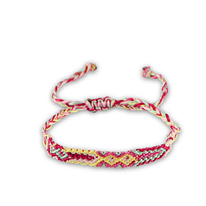 Hippe armbanden Bordeaux red-quarzo pink