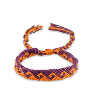Hippe armbanden Grape purple-orange peel