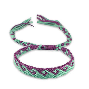 Hippe armbanden Grape purple-turquoise