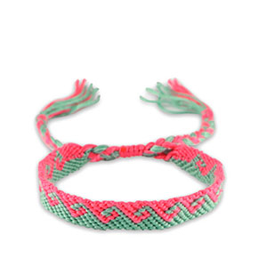 Hippe armbanden Neon pink-turquoise