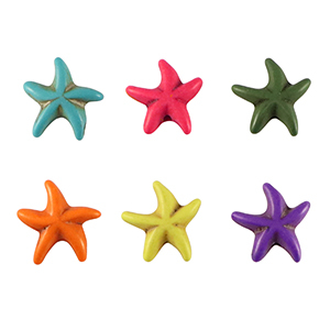Kralen natuursteen howliet starfish Multicolour