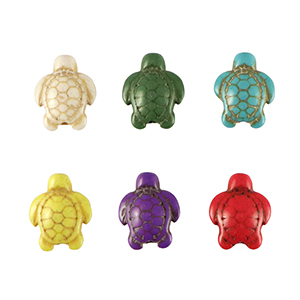 Kralen natuursteen howliet turtle Multicolour