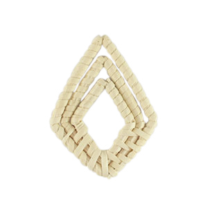 Rotan hangers rhombus Natural white