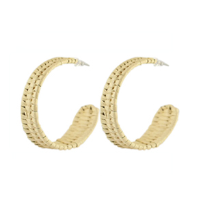 Musthave oorbellen rotan Natural white