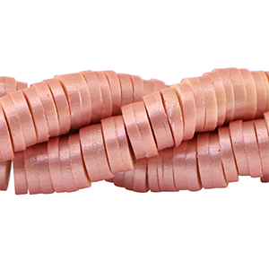 Kralen Katsuki 4mm Burnt coral pink-pearl shine coating