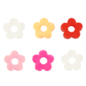 Kralen Katsuki flower 6mm Multicolour-pearl shine coating