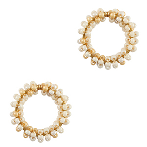 Bedels van Stainless steel Roestvrij staal (RVS) beads Beige-gold