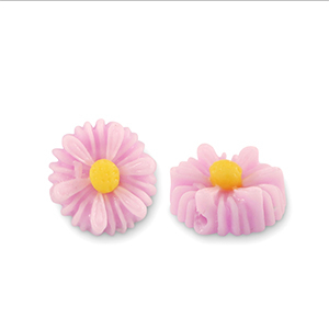 Kralen van resin flower 12mm Lilac pink
