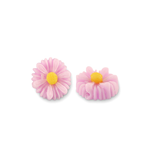 Kralen van resin flower 8mm Lilac pink