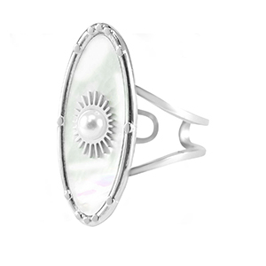 Ringen van Stainless steel Roestvrij staal (RVS) Zilver