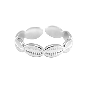 Ringen van Stainless steel Roestvrij staal (RVS) kauri Zilver