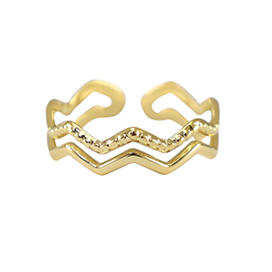 Ringen van Stainless steel Roestvrij staal (RVS) Goud