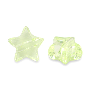 Acryl kralen star Transparent light green