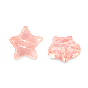Acryl kralen star Transparent salmon pink