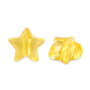 Acryl kralen star Transparent spectra yellow