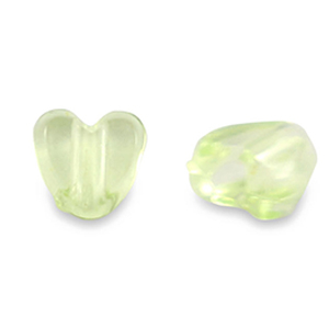 Acryl kralen heart Transparent light green