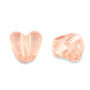 Acryl kralen heart Transparent salmon pink