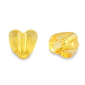 Acryl kralen heart Transparent spectra yellow