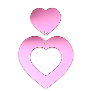 Statement hangers hart Metallic magenta purple