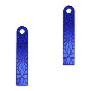 Statement hangers bar flower Metallic royal blue