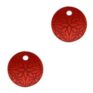 Statement hangers flower 16mm Metallic red