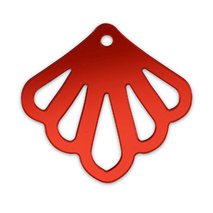 Statement hangers shell Metallic red