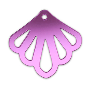 Statement hangers shell Metallic lilac purple