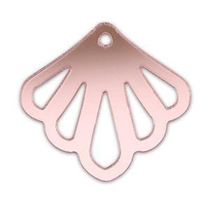 Statement hangers shell Metallic light pink