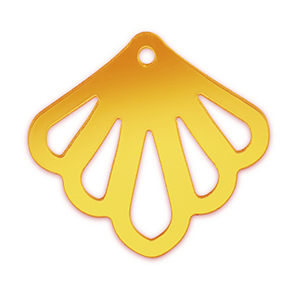 Statement hangers shell Metallic yellow