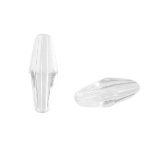 Kralen van acryl oval facet geslepen Transparent