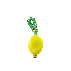 Hangers van facet lemon Gold-yellow green