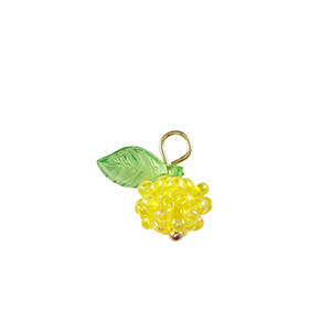 Hangers van facet berry Gold-green yellow